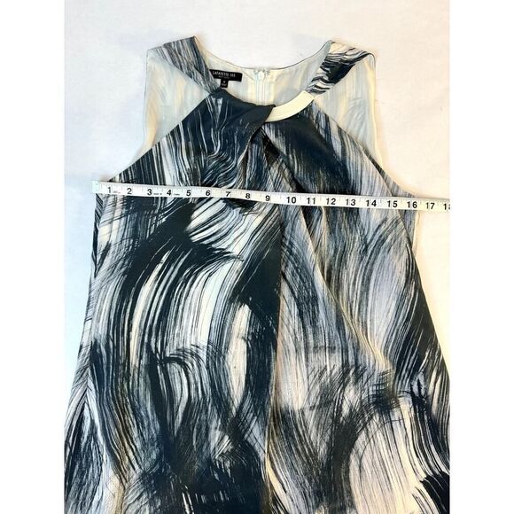 100% Silk Lafayette 148 Blouse Lined Tank Gray Marbled Dressy Workware - Size 2 - Picture 5 of 10